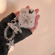 1入組透明幸運蝴蝶式耳機收納盒,與airpods兼容 - 無色 - 查看 3