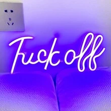 1pc Neon Sign Light - Fuckoff, 13.7x5.8in (About 35x14.8cm), Usb/Battery Powered Led Neon Light, Pink Wall Decor For Bedroom, Room, Valentine's Day Party, Birthday, Wedding, Home, Christmas Decoration - Multicolor - View 10