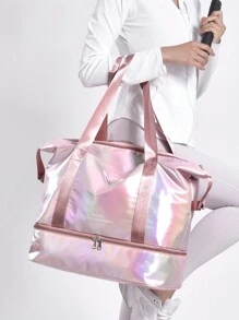 Large capacity dry-wet split shoelace warehouse nylon waterproof tote bag suitable for business travel fitness yoga tripTravel Bag holiday y2k bag Luggage Bag Weekend Bag Overnight Bag - Multicolor - View 1