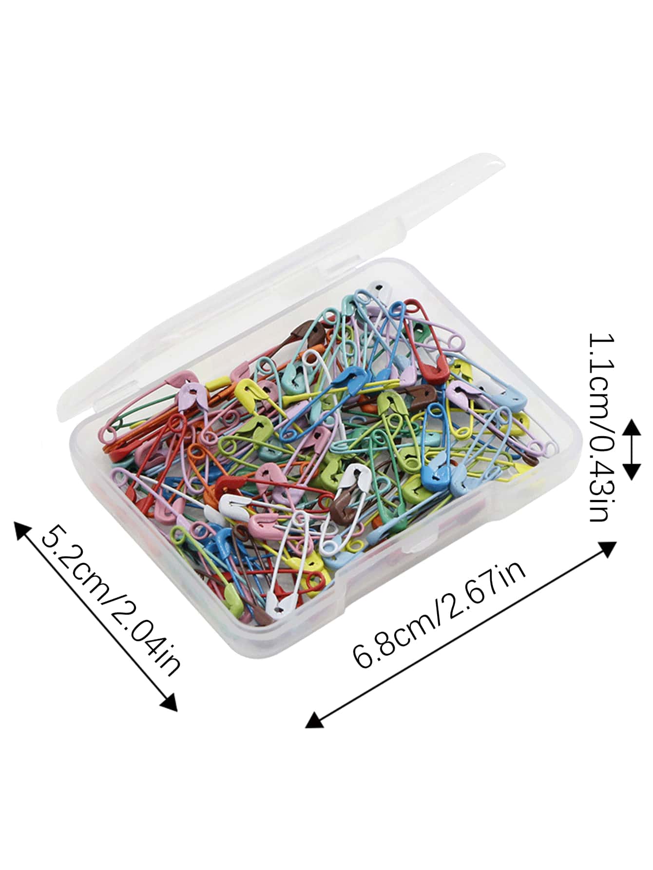1 Set (12pcs) Colorful 1.9cm Safety Pin Box With 120 Clothing Hang Tags ...