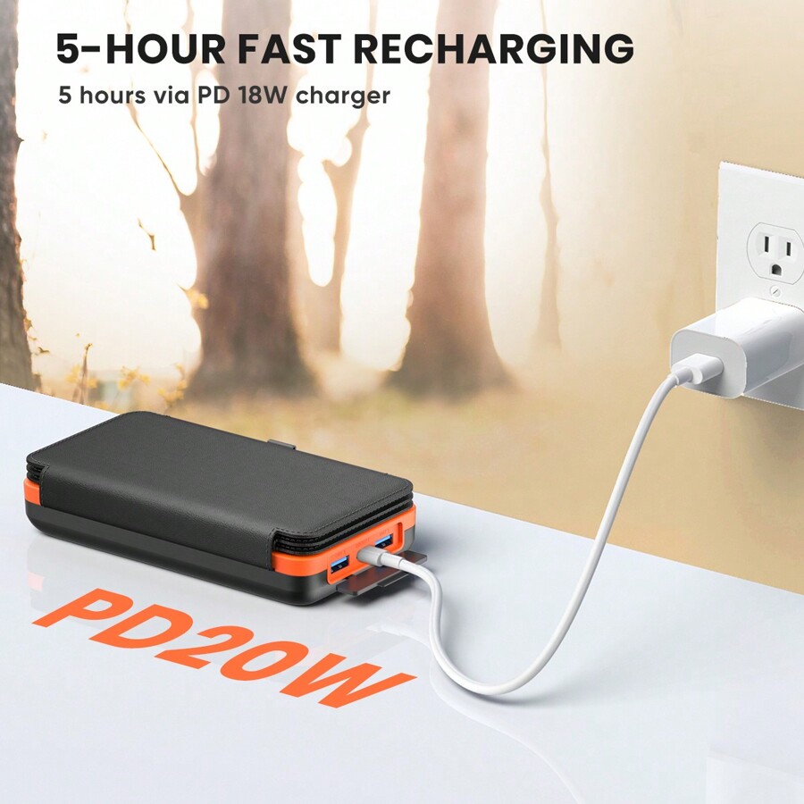 Hiluckey Solar Charger 27000mAh Power Bank 22.5W Fast Charging Portable