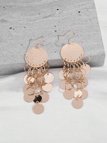 1對時尚精美金色流蘇吊墜女耳環,情人節、派對、奢華風格 - 流蘇耳環 - 查看 8