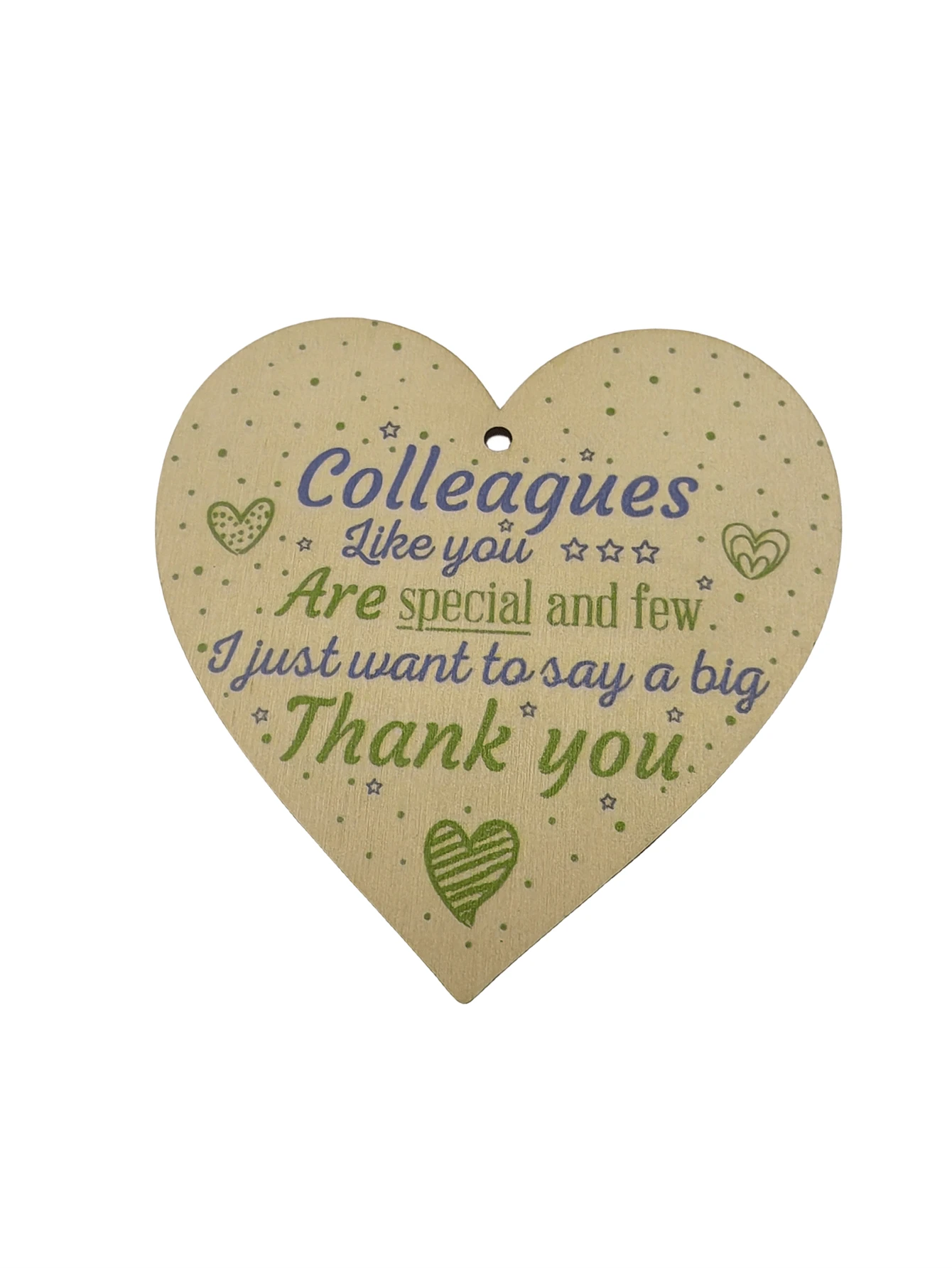 1個10x10cm木製心形標籤,適合在聖誕節、生日、派對和節日向同事和朋友送禮 - 杏色 - 查看 1