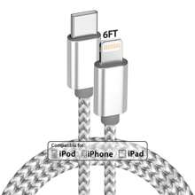 JIMROZ 1 件 6 英尺 [mfi 認證] Type-c 轉閃電線尼龍編織快速充電線相容於 Apple Iphone 14 13 12 11 Pro Max Xr Xs X 8 7 6 Plus Se Ipad Mini - incanus - 查看 1