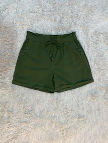 Women Shorts - xanh quân đội - Xem 3
