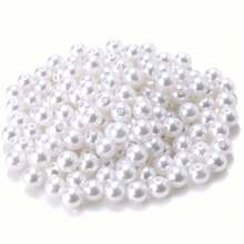 3-20mm 1000-10入組白色ABS假珍珠散珠圓形亞克力珠子，適用於珠寶製作手鍊項鍊DIY手工藝品編織 - 白色 - 查看 7