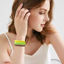 12入組台灣製蠟線手工編織多彩套裝友誼手鍊 - 彩色 - 查看 5