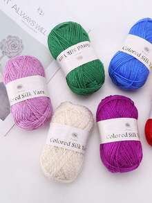 1 Roll Metallic Colored Medium Chunky Acrylic Yarn, Perfect For Diy Knitting Blankets, Cushions, Scarves, Hats, Stuffed Animals, Warm Plush Cushions, Cup Cozies, Crochet Thread, Hand-Knitted Yarn, Approximately 10000cm/3937in Total Length