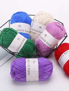 1 Roll Metallic Colored Medium Chunky Acrylic Yarn, Perfect For Diy Knitting Blankets, Cushions, Scarves, Hats, Stuffed Animals, Warm Plush Cushions, Cup Cozies, Crochet Thread, Hand-Knitted Yarn, Approximately 10000cm/3937in Total Length