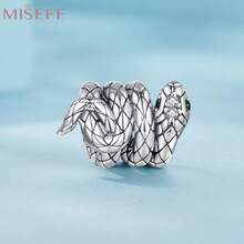 MISEFF 2023 新款 1 件 925 纯银动物系列盘绕灵蛇珠饰适用于手链项链 DIY 制作精美珠宝珠子礼物 - A1C2549 - 查看 2