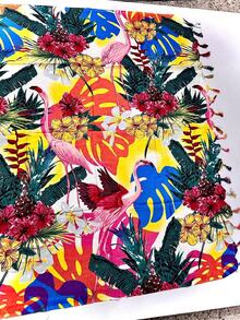 Plus Size Cover Ups - 紅白色 - 查看 3