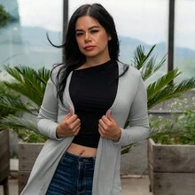 Fashion Cardigan For Women. - Grey - View 2