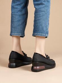 Women's Lightweight Anti-Slip Wedge Heel Shoes With Thick Sole For Spring And Autumn