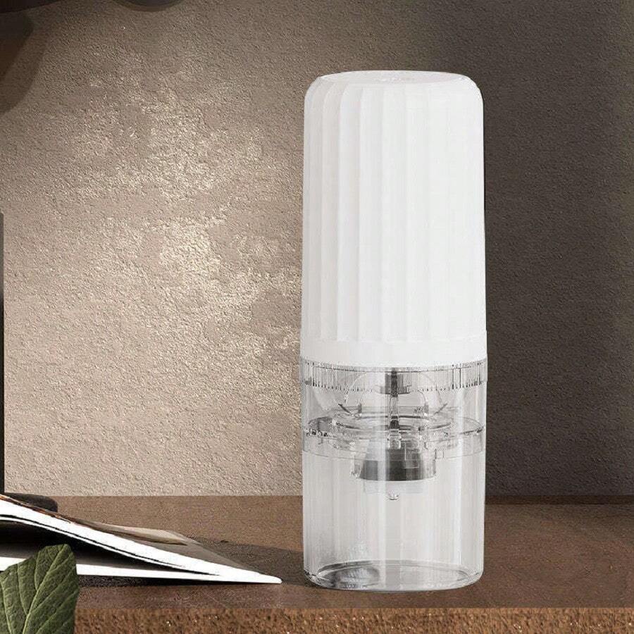 Usb便攜式電動咖啡香料咖啡豆草本研磨機,一鍵式按壓研磨,適用於草藥花生穀物豆類 - 白色 - 查看 1