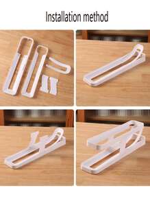 1pc Egg Storage Box, Refrigerator Door Bin, Fresh-Keeping Container Organizer, Double-Layer Egg Tray - White - View 3