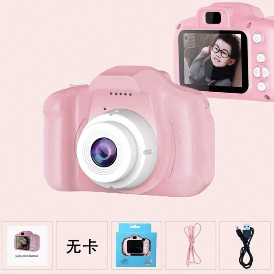 Mini Cámara Para Niños, Cámara Digital Portátil, Video Fotos y Juegos, Cámara infantil divertida y práctica. - Rosa - Ver 1