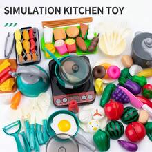 28入組綠色廚房遊戲模擬玩具套裝,適用於女孩,聖誕禮物 - 綠色 - 查看 9