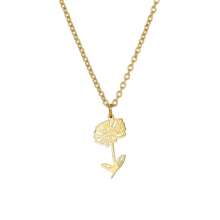 1pc Stainless Steel Birth Month Flower Necklace For Women, Snowdrop Daisy Rose Pendant Neck Chains,Fashionable Jewelry Gifts Valentines