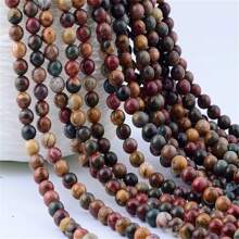 6/8/10 毫米天然石珠石圓形真石串珠散裝寶石孔尺寸 1 毫米 Diy 光滑珠子適用於手鍊項鍊耳環珠寶製作 - 串珠 - 查看 58