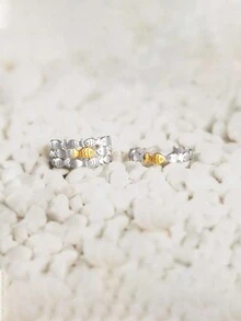 1pc Minimalist Personalized S925 Sterling Silver Three Row Small Fish Ring European Style Adjustable Opening Finger Rings For Best Friends Christmas Birthday Gift - Silver - View 4