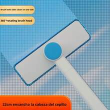 寵物用品寵物毛髮去除刷,適用於地毯,清潔狗毛,貓毛,黏性刷子,家用寵物美容工具 - 藍白色 - 查看 3