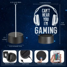 1pc 16-Color Changing Headphone Series 3d Creative Atmosphere Night Light Suitable For Various Room Styles, Festival Gift - Multicolor - View 6