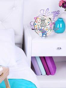 1入鼓舞人心的禮物'以清晰的頭腦和美麗的桌子開始你的一天',帶架膠板桌標,啟發性家居辦公室裝飾（藍色） - 彩色 - 查看 4