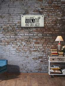 1入組標語牌「讓我們來喝伏特加」有趣的酒精禮物,男性洞穴家庭酒吧掛牆門牌pub標誌壁畫,裝飾性木牌,家居裝飾 - 彩色 - 查看 5