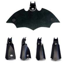 1 件/2 件時尚 Pu 汽車鑰匙圈蝙蝠風格鑰匙包保護鑰匙圈禮物送給爸爸、老師、朋友、戀人等 - 黑色 - 查看 4