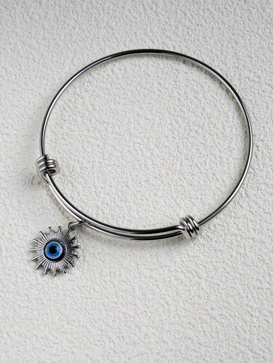 時尚眼鏡手鍊,可調節尺寸 - 銀色 - 查看 1