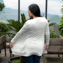 Fashion Cardigan For Women. - White - View 3
