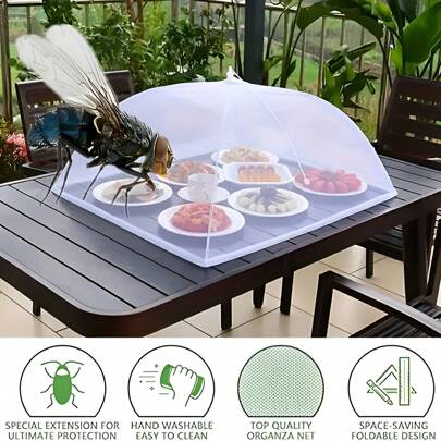 1pc Food Umbrella Pop Up Mesh Screen Food Covers Up MeshScreen Protect Food Cover Tent Dome Net Umbrella Picnic FoodProtector Practical And Airy,Garden Tools, Gardening Tools For Garden