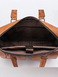 斜背包男士單肩包復古皮革直立商務男士休閒皮包,1 包（14.96 英寸*11.81 英寸*2.75 英寸）復古油皮男士手提包斜挎包,可容納手機充電線水杯,適合商務旅行,日常工作通勤包父親生日禮物包男士多用途斜挎包男士包頭層牛皮單肩斜挎包時尚托特包商務公文包多開口大容量男士手提包經典公文包筆記本電腦公文包文件袋辦公用品防水禮品送給丈夫爸爸的禮物情人節禮物 - 卡其色 - 查看 7