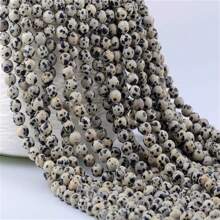 6/8/10 毫米天然石珠石圓形真石串珠散裝寶石孔尺寸 1 毫米 Diy 光滑珠子適用於手鍊項鍊耳環珠寶製作 - 串珠 - 查看 60