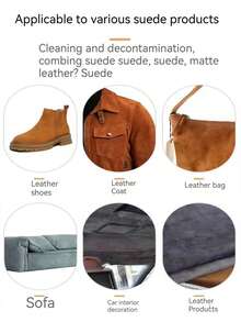 1個絨面刷、橡皮清潔刷、羊絨專用清潔刷、鹿皮絨面刷、絨面清潔刷、鞋子清潔工具 - 白色 - 查看 6