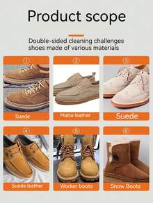 1個絨面刷、橡皮清潔刷、羊絨專用清潔刷、鹿皮絨面刷、絨面清潔刷、鞋子清潔工具 - 白色 - 查看 7