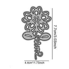 1錠獨特玫瑰花形,碳鋼金屬壓花裁紙模板,diy剪貼薄型相簿,裝飾壓紋工具 - 銀色C - 查看 2