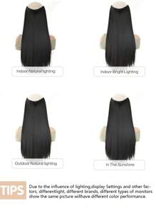 接发 黑棕色夹式接发 16~28 英寸直黑色接发 合成 V 型接发 适合各种场合，包括音乐节、派对、角色扮演、节日和所有季节 - Black-brown - 查看 8