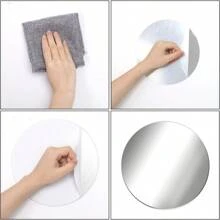 Gói 6 Gương Tròn Acrylic Không Kính Gương Tròn Tấm Gương Tự Dính Miếng Dán Gương Cho Trang Trí Tường Nhà Hoặc Bàn Cưới Trung Tâm Quà Tặng Sinh Nhật Tốt Nghiệp Gương Treo Tường Trang Trí Phòng Gương Treo Tường Gương Cho Phòng Trang Trí Nhà Trang Trí Phòng Tắm Trang Trí Phòng Khách - Bạc - Xem 3