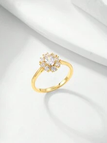 1枚優雅閃亮的925純銀橢圓戒指,鑲有寶石,適合女性日常佩戴、約會、派對和節日禮物 - 橢圓 - 查看 2