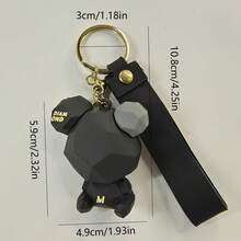 1只硅膠卡通狗鑰匙鍊掛件,手袋吊飾,禮物