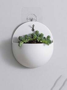 1 pièce Pot de fleurs suspendu mural en plastique pour hydroponique, décoration murale, plantes vertes et fleurs, décoration de jardin, extérieur, pot de plante, jardinage