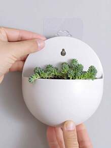 1 pièce Pot de fleurs suspendu mural en plastique pour hydroponique, décoration murale, plantes vertes et fleurs, décoration de jardin, extérieur, pot de plante, jardinage