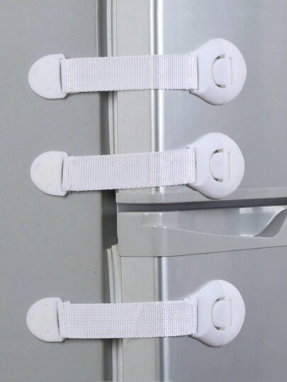 1/3/4/6/10 pièces Serrure de cabinet de ceinture, serrure de tiroir en plastique blanc, usage domestique