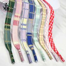 一雙間隔鞋帶彩色鞋帶七彩冰淇淋圓點鞋帶男女同款 - 黑綠藍JK-5 - 查看 2