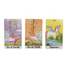 小尺寸水晶獨角獸英文卡片,適合聖誕派對禮物娛樂占卜命運桌遊玩牌遊戲 - 彩色 - 查看 5