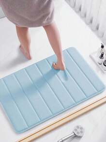 1pc Simple Solid Color Soft Slow Rebound Memory Foam Water-Absorbent Non-Slip Floor Mat Bathroom Floor Mat Bathroom Floor Mat Home Bathroom Decor Bath Rug Floor Carpet Outdoor Rug Door Mat Fall Decor Bathroom Accessories Back To School Entryway Decor