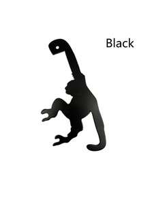 1pc Black Monkey Hook For Kitchen Bathroom Bedroom Wall & Key & Bag Holder - Black - View 5