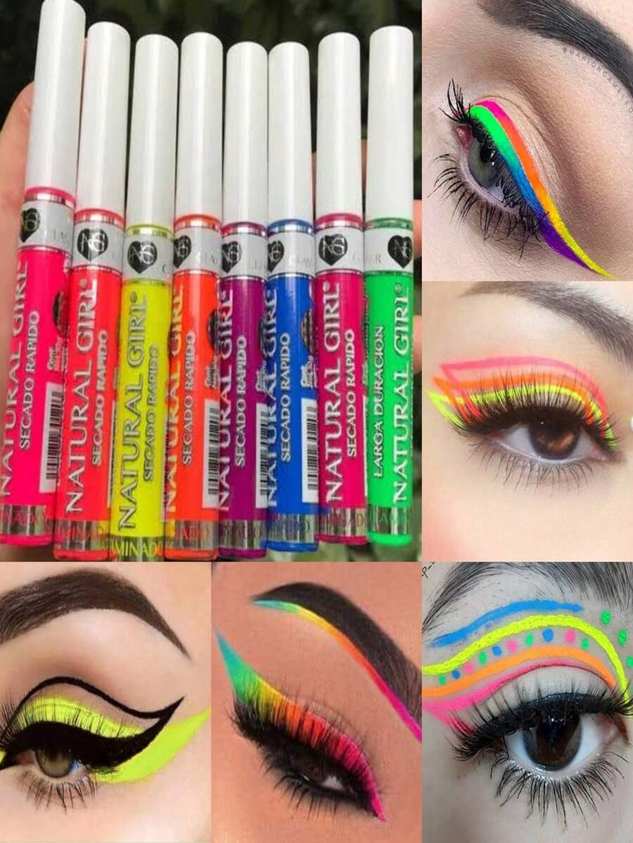 Delineador Premium Colores Neón Set 4pz Alta Pigmentación - Multicolor - Ver 1