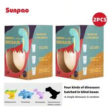 2入組超大型8x12cm恐龍孵化蛋玩具,可以放在水中觀察孵化,適合作為兒童、聖誕節、生日、節日等創意禮物 - 2個蛋 - 查看 3